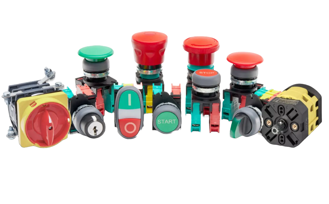 PILOT LIGHTS, PUSH BUTTONS